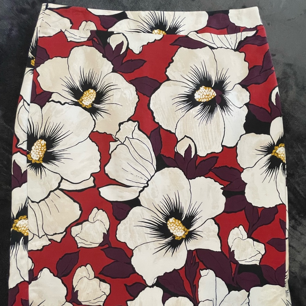 Ann Taylor Factory Pencil Skirt, 8P, floral